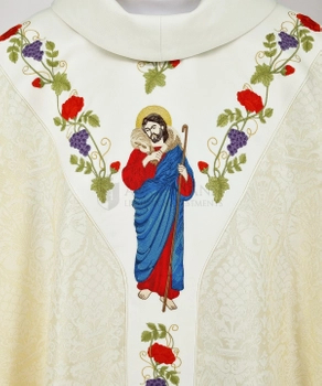 Casula con ricamo del Buon Pastore per la IV domenica di Pasqua 